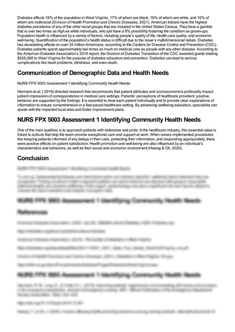 Solution Nurs Fpx Assessment Identifying Community Health Needs