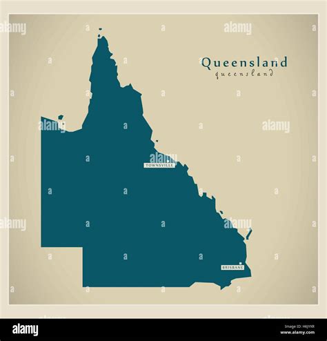 Queensland Map Hi Res Stock Photography And Images Alamy