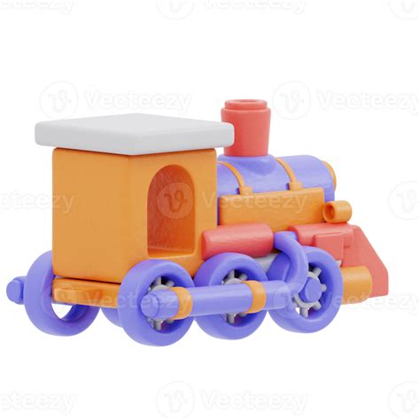 3d Illustration Of Toy Train 47872925 Png