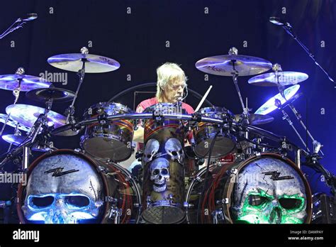 Drummer Frank Beard of the US American band ZZ Top performs at Abenberg ...