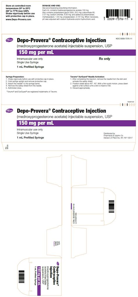 Depo Provera Fda Prescribing Information Side Effects And Uses