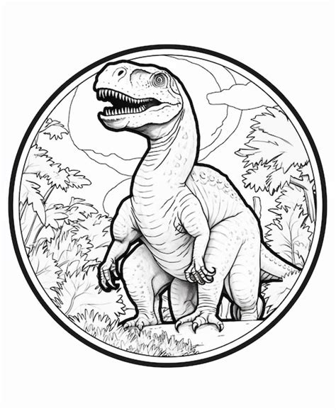 Um Desenho De Um Dinossauro Uma Boca Grande E Um Grande Corpo