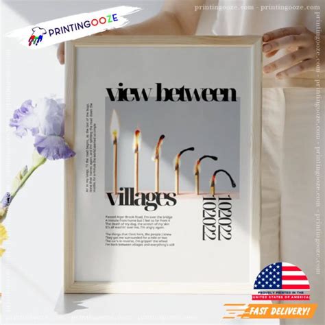 The View Between Villages Lyric Noah Kahan Music Poster Unleash Your