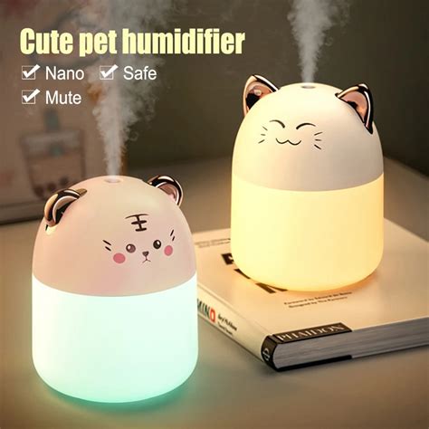 Humidificador De Escritorio Con Luz Ambiental Colorida Difusor De