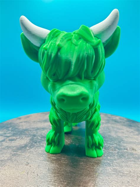 3 D Printed Flex Highland Cows 3D Printed Articulating Highland Cow