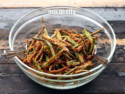 Crispy Bhindi Recipe Kurkuri Bhindi Crispy Fried Okra Karari