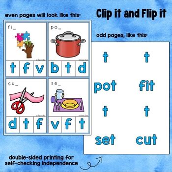 Ending Sounds Clip Cards By Just So Sharon Oliver Tpt