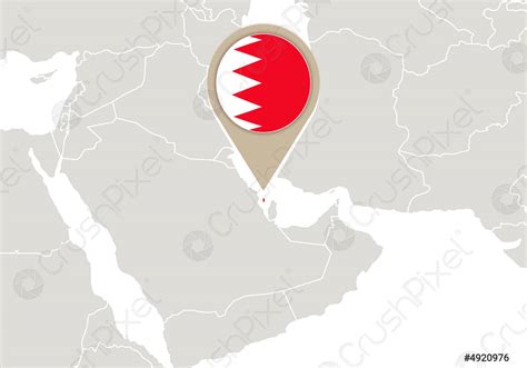 Bahrain On World Map Stock Vector 4920976 Crushpixel