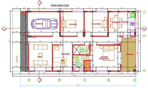 Descargar Plano De Casa De Piso Y Dormitorios Autocad Dwg