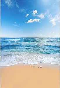 YongFoto 1 5x2 2m Vinyle Toile De Fond Plage Tableau Paysage Mer Ciel