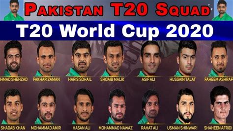 Pakistan Team Squad For T World Cup L Pak Member Squad T