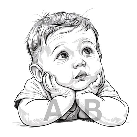 Baby Thinking Svg Baby Png File Baby Dxf File Clip Artvector Image
