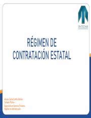 2 Regimen de Contratacion Estatal pdf RÉGIMEN DE CONTRATACIÓN