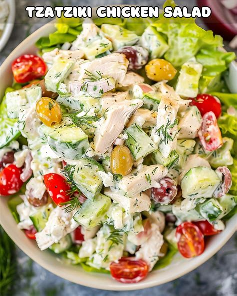 Tzatziki Chicken Salad Foodyhealthylife