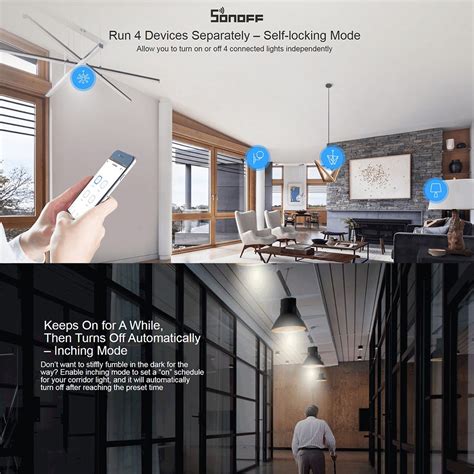 SONOFF 4CH PRO R3 4-gang Wi-Fi Smart Switch with RF Control