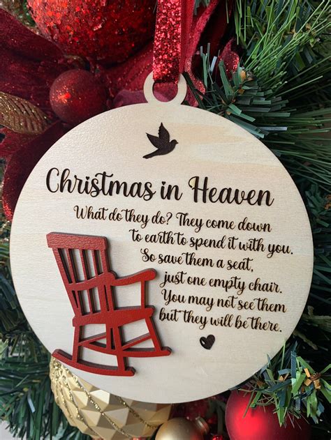 Christmas In Heaven Ornament Christmas Custom Etsy