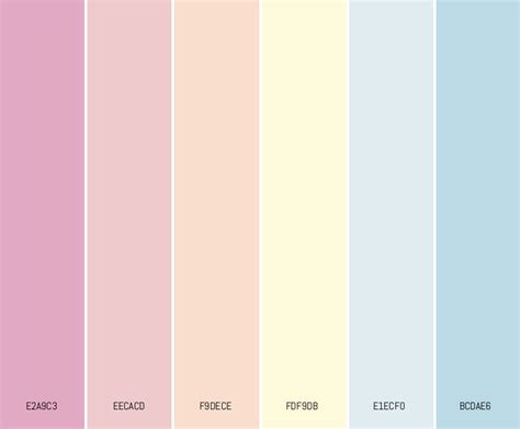 Sunset Sky And Ocean Pastels Pastel Color Palettes