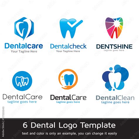 Dental Care Logo Template Design Vector Stock Vector | Adobe Stock