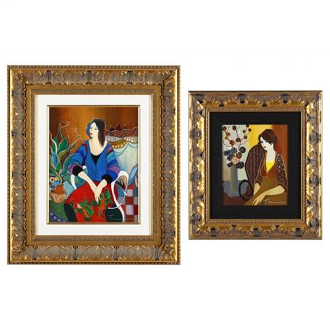 Itzchak Tarkay Israeli 1935 2012 Two Serigraphs On Canvas Lot 1578