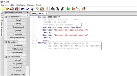 Calcular Promedio General Pseint Riset