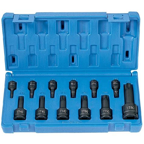 Grey Pneumatic 1235tt Impact Set Torx 14 38 And 12 Drive 12 Piece