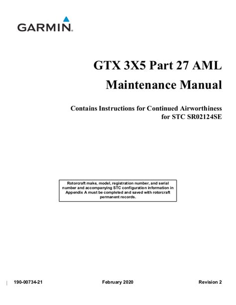 Garmin Gtx 345r Gtx 345 Gtx 335 User Manual