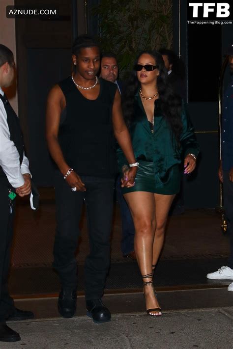 Rihanna Sexy Seen Flaunting Her Hot Legs At The Ned Hotel With Asap Rocky Aznude