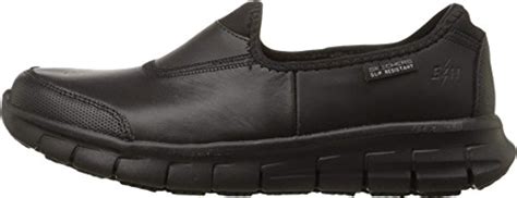 Skechers Leather For Work Sure Track Slip Resistant Shoe, Black, 6 M Us ...