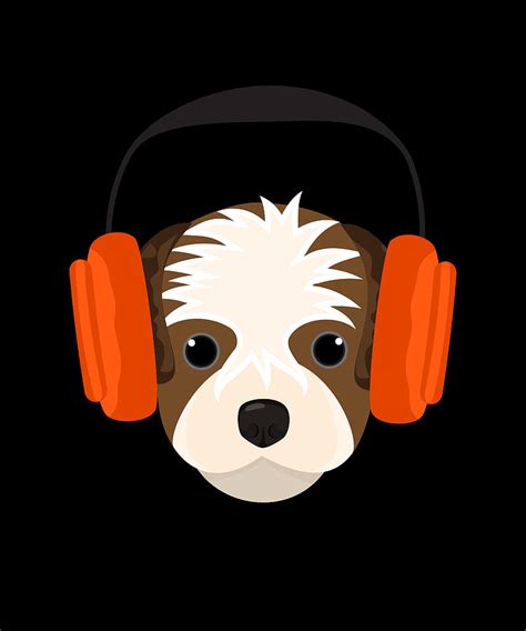 Cartoon Dog With Headphones Ubicaciondepersonascdmxgobmx