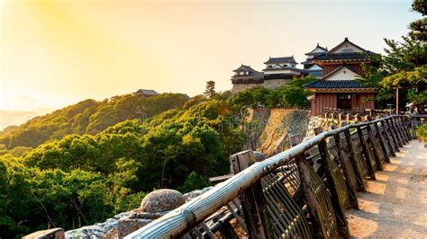 Ancient Matsuyama Castle in Matsuyama, Japan Stock Photo - Image of tourism, sunset: 189370946