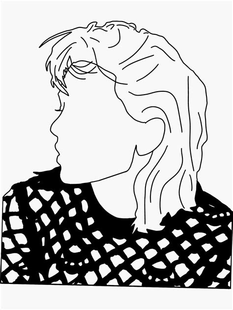 Taylor Swift Outline Sticker For Sale By Izzmade Redbubble