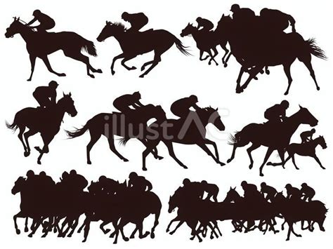 Horse Racing Silhouette