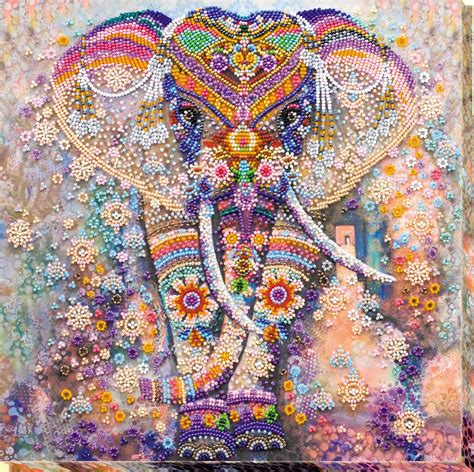 Bead Embroidery Kit Miracle Of India Elephant Beaded Stitching Kit