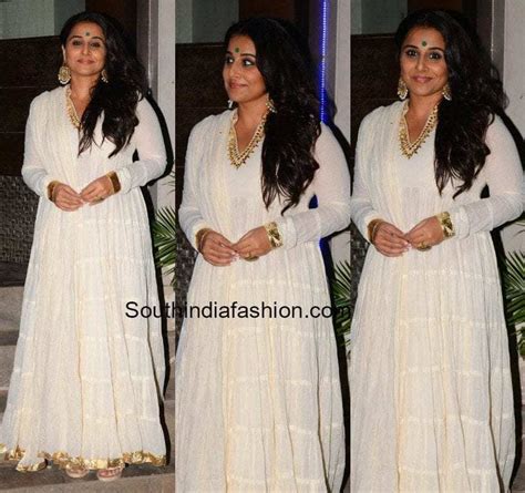 Vidya Balan In A Floor Length Anarkali South India Fashion