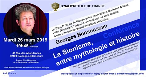 Conf Rence Exceptionnelle De L Historien Georges Bensoussan Le