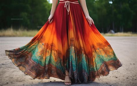 Premium Ai Image Flowy And Vibrant Fashion