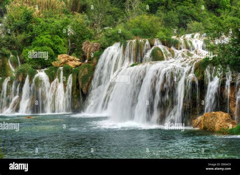 Krka River Waterfalls In The Krka National Park Roski Slap Croatia