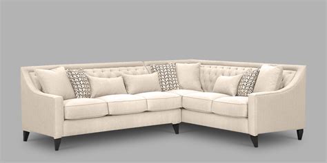 Buy Nirvana Fabric Corner Sofa In Light Beige Colour In C Shape At