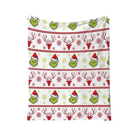 Cyinyin Grinch Christmas Decorations Grinch Printed Blanket Christmas