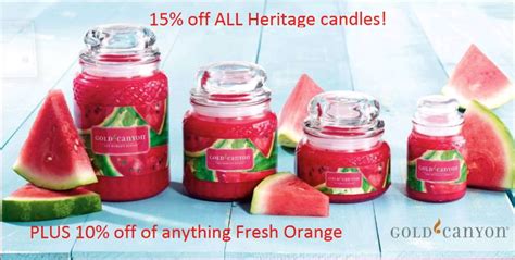 Gold Canyon Candles: 15% off all Heritage Candles