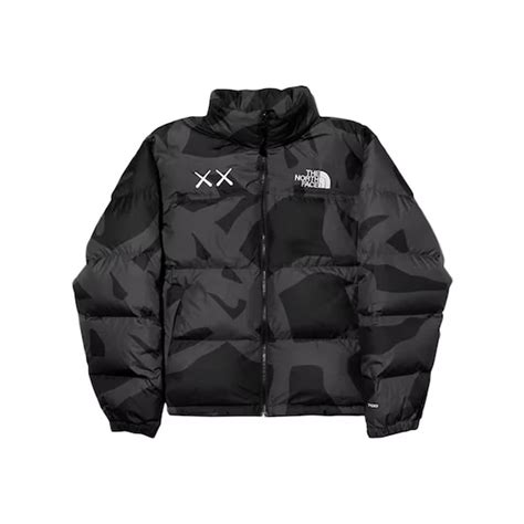 Kaws X The North Face Retro Nuptse Jacket Blackkaws X The North