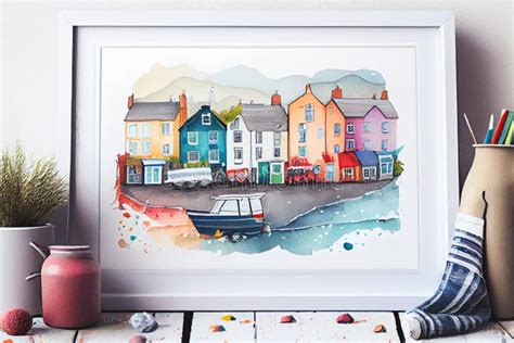 English Seaside Village Stock Illustrations 83 English Seaside
