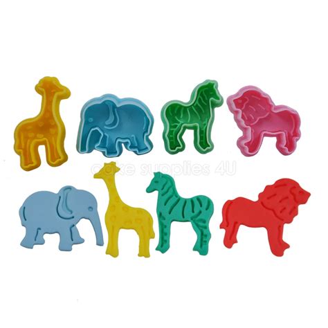 New Christmas Animals shaped plunger cookie cutter plastic cookie ...