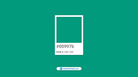 Pantone 17 5641 Tpg Emerald Color 00997b Hex Color Conversion