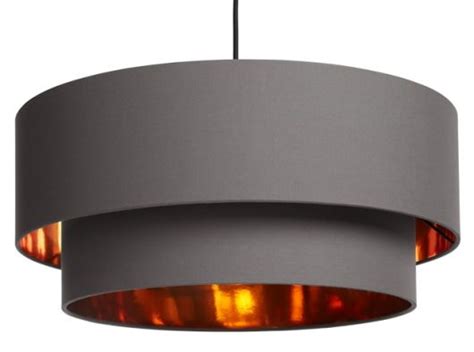 Oro Pendant Drum Lamp Shade Black And Copper Drum