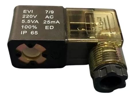 Bobina Solenoide 220v Led Para Válvulas Orifício 9mm