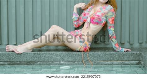 Beautiful Woman Bathing Hot Spring Stock Photo 2215907073 Shutterstock