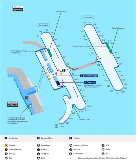 Hare Chicago Airport Terminal Map