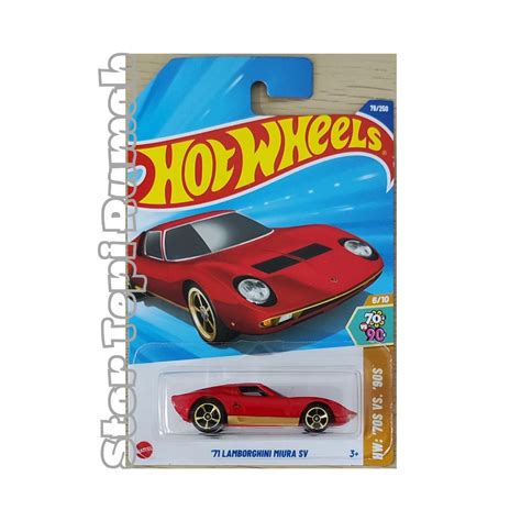 Hot Wheels Lamborghini Miura Sv Hw P S Vs S Exotics Shopee Malaysia