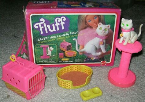 1982 Barbie Barbie Dolls Poseable Kitten Cat Kitty Fluff